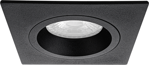 Pragmalux Inbouwspot Ados Vierkant Zwart RAL9004 - Incl. GU10 Fitting