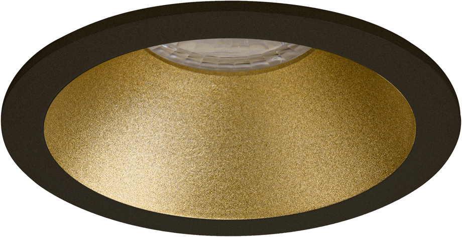 Pragmalux forsænket punkt Apollo rund forsænket sort RAL9004/guld RAL1003 - inkl. GU10 fitting