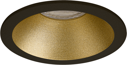 Pragmalux Inbouwspot Apollo Rond Verdiept Zwart/Goud - Incl. GU10 Fitting