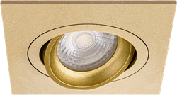 Pragmalux Inbouwspot Boxy Vierkant Kantelbaar Goud RAL1003 - Incl. GU10 Fitting