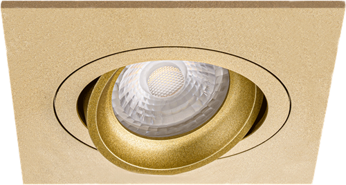 Pragmalux Inbouwspot Boxy Vierkant Kantelbaar Goud - Incl. GU10 Fitting