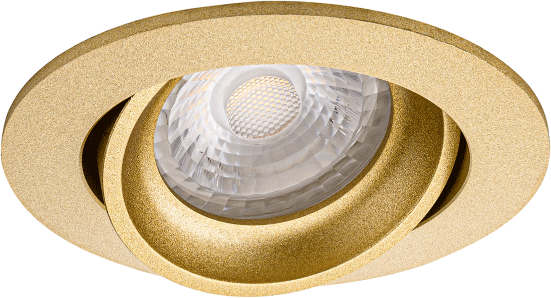 Pragmalux indbygget spot Delta rund tiltable Gold RAL1003 - inkl. GU10 beslag