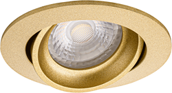 Pragmalux Inbouwspot Delta Rond Kantelbaar Goud RAL1003 - Incl. GU10 Fitting