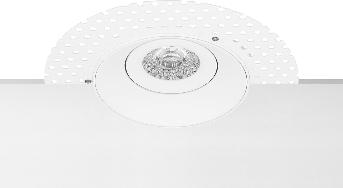 Pragmalux Indbygget Spot Navis Trimless Rund Tiltable White RAL9003 - inkl. GU10 Fitting