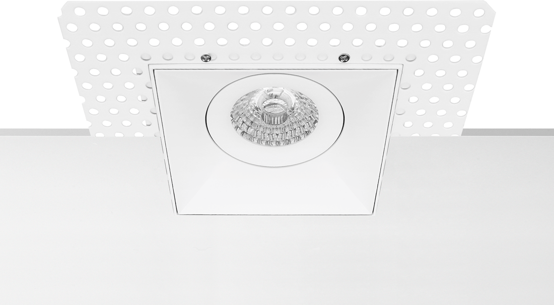 Pragmalux Indbygget Spot Navis Trimless Square Tiltable White RAL9003 - inkl. GU10 Fitting