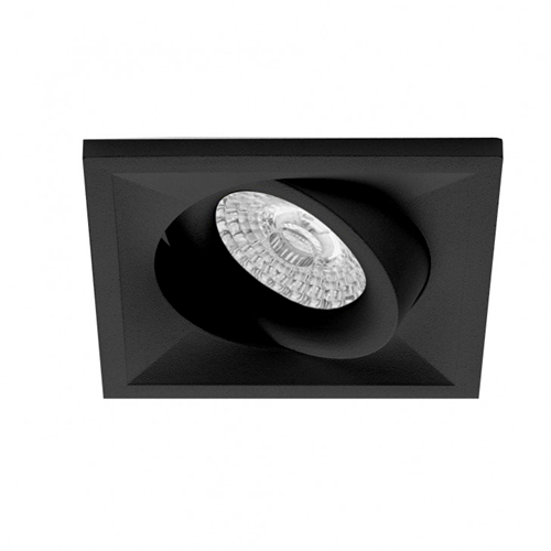 Pragmalux Inbouwspot Quado Vierkant Kantelbaar Zwart RAL9004 - Incl. GU10 Fitting