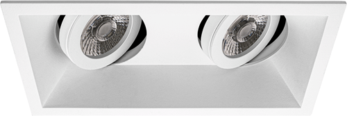 Pragmalux Inbouwspot Zena Vierkant 2V Kantelbaar Wit - Incl. GU10 Fitting