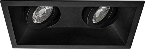 Pragmalux Inbouwspot Zena Vierkant 2V Kantelbaar Zwart - Incl. GU10 Fitting