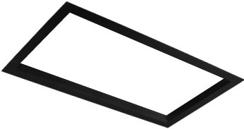 Pragmalux LED Inbouwspot Squadro 2V Zwart Ø215x390 Buitenmaat - Gatmaat Ø205x370