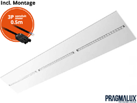 Pragmalux LED Inlegarmatuur Modul 30x150cm 26-30W 3500-4200lm 3000K-4000K 2CCT UGR<16 wit RAL9003 +driver incl. 3P Aansluitsnoer