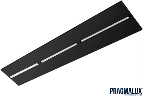 Pragmalux LED Inlegarmatuur Modul 30x150cm 26-30W 3500-4200lm 3000K-4000K 2CCT UGR<16 zwart RAL9005 +driver