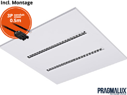 Pragmalux LED Inlegarmatuur Modul 60x60cm 26-30W 3500-4200lm 3000K-4000K 2CCT UGR<16 wit RAL9003 +driver incl. 3P Aansluitsnoer