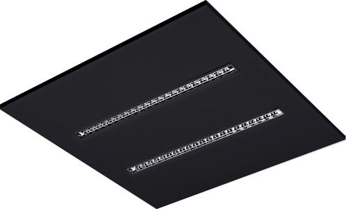 Pragmalux LED Inlegarmatuur Modul 60x60cm 18,5-30W 2500-4200lm 3000K-4000K 2CCT UGR<16 zwart RAL9005 +Universele driver (DALI2, 1-10V, push-dim)