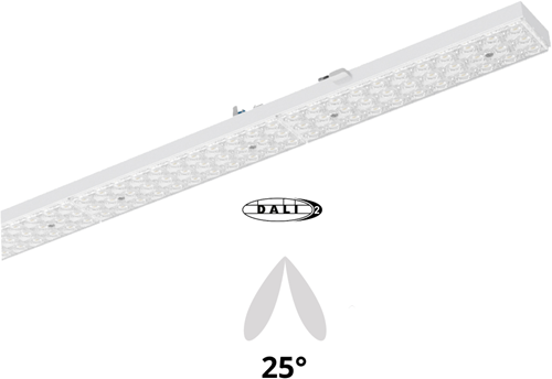 Pragmalux PRX-Line LED module 1528mm 60 Watt 9150lm 4000K Dubbel asymmetrisch 25° DALI