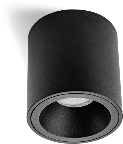 Pragmalux Opbouwspot Cinto Rond Zwart - Incl. GU10 Fitting