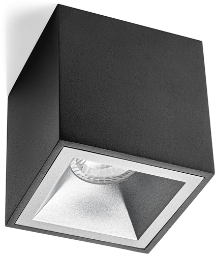 Pragmalux Opbouwspot Cinto Vierkant Ring Zilver RAL9006-1