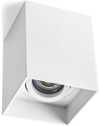 Pragmalux Opbouwspot Luxo Vierkant Kantelbaar Wit - Incl. GU10 Fitting