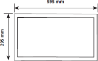 Pragmalux LED Paneel 30x60cm Sigma G2 IP65 CRI>90 6-20W 3000K-4000K 2-CCT 700-2500lm UGR<19 +Philips Driver (2x14W/2X18W)-2
