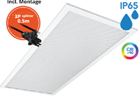 Pragmalux LED Paneel 30x60cm Sigma G2 IP65 CRI>90 6-20W 5000K-6500K 2-CCT 800-2600lm UGR<19 +Philips Driver incl. 3P Aansluitsnoer en splitter en trekontlasting, 1 in 2 uit (2x14W/2X18W)