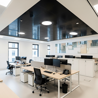 Pragmalux LED Paneel 60x60cm Rondix IP54 20-40W 3CCT 2300-5000lm UGR<19 zwart RAL9005 + Driver incl.incl. 3P Aansluitsnoer (4x14W)-6