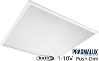 Pragmalux LED Paneel 60x60cm Sigma G2 IP65 CRI>90 26-37W 3000K-4000K 2-CCT 3550-5000lm UGR<19 +Universele Driver (DALI2, 1-10V, Push-dim) (4x14W/4X18W)-1