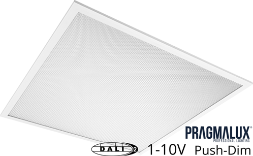 Pragmalux LED Paneel 60x60cm Sigma G2 IP65 CRI>90 26-37W 3000K-4000K 2-CCT 3550-5000lm UGR<19 +Universele Driver (DALI2, 1-10V, Push-dim) (4x14W/4X18W)-1