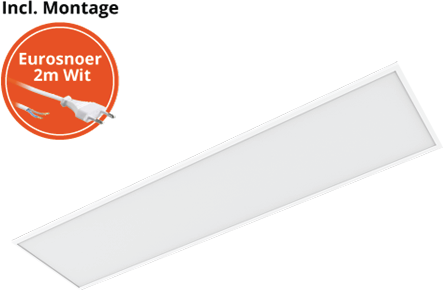Pragmalux LED Paneel 30x120cm Essence G3 27-34W 3000K-6000K 3-CCT 3300-4350lm UGR<19 +Philips Driver incl. eurosnoer 2m wit (2x28W)