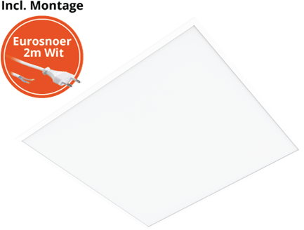 Pragmalux LED Paneel 60x60cm Essence G3 27-34W 3000K-6000K 3-CCT 3300-4350lm UGR<19 +Philips Driver incl. eurosnoer 2m wit (4x14W)