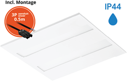 Pragmalux LED Paneel Flexcore IP44 60x60cm 26-39W 3600-5500lm 3000K-3500K-4000K 3CCT CRI >90 UGR<19 wit RAL9003+Philips driver incl. P3 aansluitsnoer