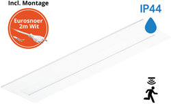 Pragmalux LED Paneel Flexcore IP44 Easyair Sensor 30x120cm 26-39W 3600-5500lm 3000K-3500K-4000K 3CCT CRI >90 UGR<19 wit RAL9003 +Philips DALI SR driver incl. eurosnoer 2m wit 