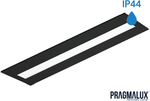 Pragmalux LED Paneel Flexcore IP44 30x120cm 26-39W 3600-5500lm 3000K-3500K-4000K 3CCT CRI >90 UGR<19 zwart RAL9005 +driver