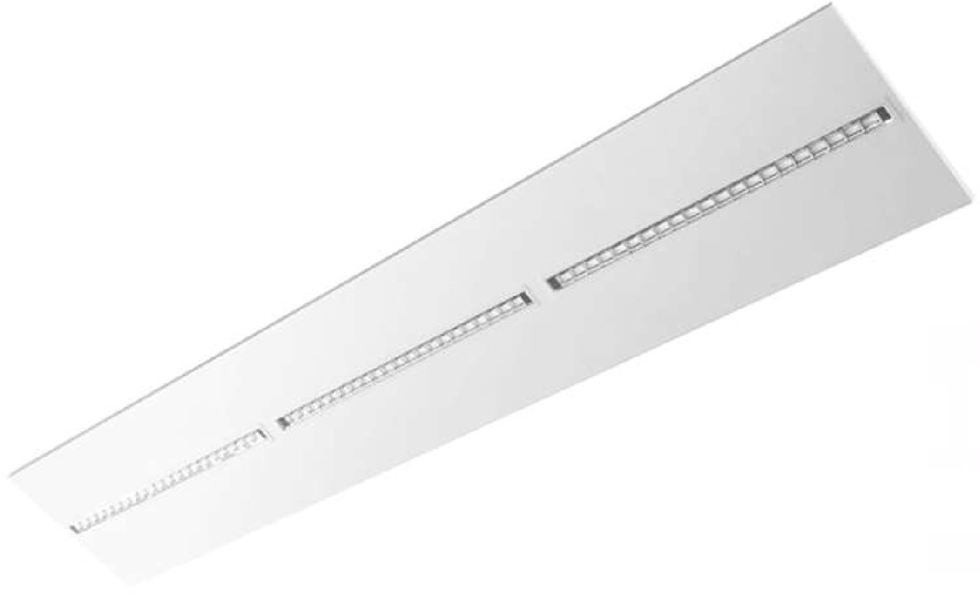 Pragmalux LED Inlay Armaturmodul 15x150cm 26-30W 3500-4200lm 3000K-4000K 2CCT UGR<16 hvid RAL9003 +driver