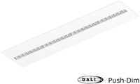 Pragmalux LED Paneel Optic matte reflector 30x120cm 36W 4350-4750lm 3000K-3500K-4000K 3CCT CRI>90 UGR<16 wit RAL9003 + Philips DALI driver