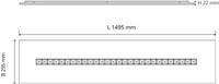 Pragmalus LED Bandrasterarmatuur Optic 30x150cm 3CCT CRI90 UGR16 afmetingen