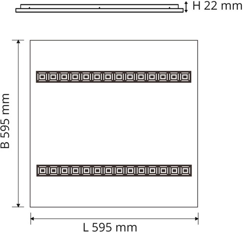 Pragmalux LED Paneel Optic matte reflector 60x60cm 26-36W 3550-4750lm 3000K-3500K-4000K 3CCT CRI>90 UGR<16 wit RAL9003 + Philips driver-2