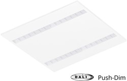 Pragmalux LED Paneel Optic witte reflector 60x60cm 36W 4350-4750lm 3000K-3500K-4000K 3CCT CRI>90 UGR<16 wit RAL9003 + Philips DALI driver