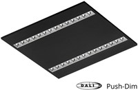 Pragmalux LED Paneel Optic hoogglans reflector 60x60cm 36W 4400-4800lm 3000K-3500K-4000K 3CCT CRI>90 UGR<16 zwart RAL9005 + Philips DALI driver