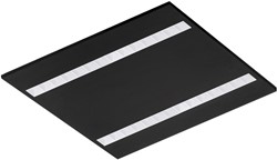 Pragmalux LED Paneel Optic witte reflector 60x60cm 26-36W 3550-4750lm 3000K-3500K-4000K 3CCT CRI>90 UGR<16 zwart RAL9005 + Philips driver