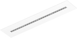 Pragmalux LED Bandrasterarmatuur Optic hoogglans reflector 30x150cm 26-36W 3600-4800lm 3000K-3500K-4000K 3CCT CRI>90 UGR<16 wit RAL9003 + Philips driver + plenum