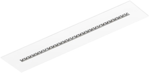 Pragmalux LED Bandrasterarmatuur Optic hoogglans reflector 30x150cm 3cct cri90 ugr16 wit ral9003+plenum