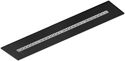 Pragmalux LED Bandrasterarmatuur Optic hoogglans reflector 30x150cm 26-36W 3600-4800lm 3000K-3500K-4000K 3CCT CRI>90 UGR<16 zwart RAL9005 + Philips driver + plenum