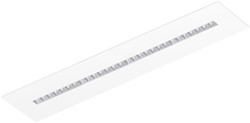 Pragmalux LED Bandrasterarmatuur Optic matte reflector 30x150cm 26-36W 3550-4750lm 3000K-3500K-4000K 3CCT CRI>90 UGR<16 wit RAL9003 + Philips driver + plenum