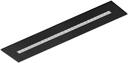 Pragmalux LED Bandrasterarmatuur Optic matte reflector 30x150cm 26-36W 3550-4750lm 3000K-3500K-4000K 3CCT CRI>90 UGR<16 zwart RAL9005 + Philips driver + plenum