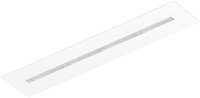 Pragmalux LED Bandrasterarmatuur Optic transparant reflector 30x150cm 26-36W 3600-4800lm 3000K-3500K-4000K 3CCT CRI>90 UGR<16 wit RAL9003 + Philips driver + plenum