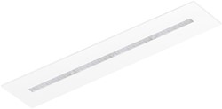Pragmalux LED Bandrasterarmatuur Optic transparant reflector 30x150cm 26-36W 3600-4800lm 3000K-3500K-4000K 3CCT CRI>90 UGR<16 wit RAL9003 + Philips driver + plenum