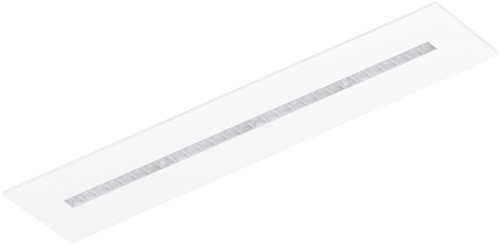 Pragmalux LED Bandrasterarmatuur Optic transparant reflector 30x150cm 26-36W 3600-4800lm 3000K-3500K-4000K 3CCT CRI>90 UGR<16 wit RAL9003 + Philips driver + plenum