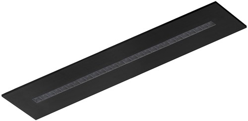 Pragmalux LED Bandrasterarmatuur Optic transparant reflector 30x150cm 26-36W 3600-4800lm 3000K-3500K-4000K 3CCT CRI>90 UGR<16 zwart RAL9005 + Philips driver + plenum