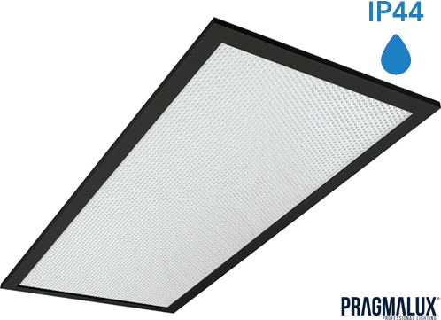 Pragmalux LED Paneel 30x60cm Sigma G2 Zwart IP44 9-20W 3000K-4000K 2-CCT 1050-2500lm UGR<19 +Driver (2x14W)