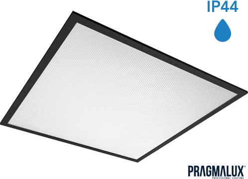 Pragmalux LED Paneel 60x60cm Sigma G2 Zwart IP44 26-38W 3000K-4000K 2-CCT 3500-5100lm UGR<19 +Driver (4x14W)