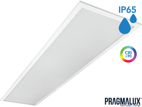 Pragmalux LED Paneel 30x120cm Sigma G2 IP65 CRI>90 26-37W 3000K-4000K 2-CCT 3550-5000lm UGR<19 +Driver (2x28W/2x36W)